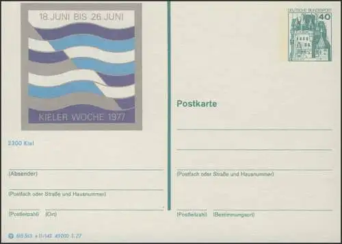 P124-e11/142 2300 Kiel, Plakat der Kieler Woche ** 