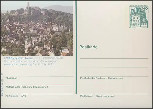 P125-f2/029 6240 Königstein, Stadtansicht **