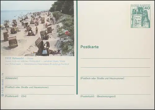 P125-f2/030 2322 Hohwacht, Strandszene **