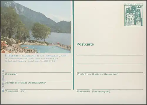P125-f2/032 8113 Kochel am See, Teilansicht **