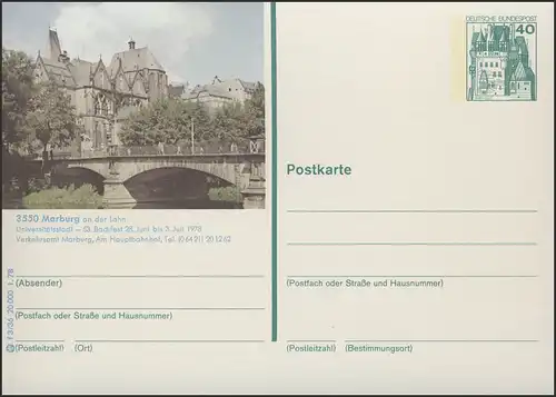 P125-f3/036 3550 Marburg, Lahnbrücke **