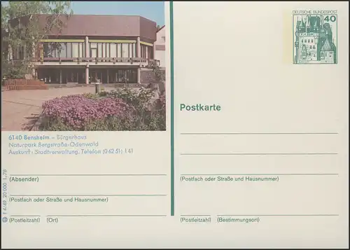 P125-f4/049 6140 Bensheim, Bürgerhaus **