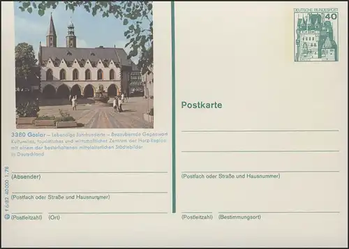 P125-f6/082 3380 Goslar, Rathaus **