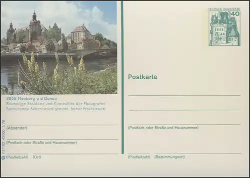 P125-f7/102 8858 Neuburg/Donau, Schloß Neuburg ** 