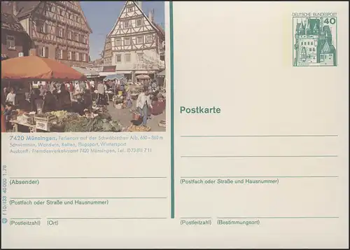 P125-f10/133 7420 Münsingen, Marktplatz **