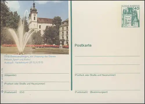 P125-f10/138 7710 Donaueschingen, Schloßpark **