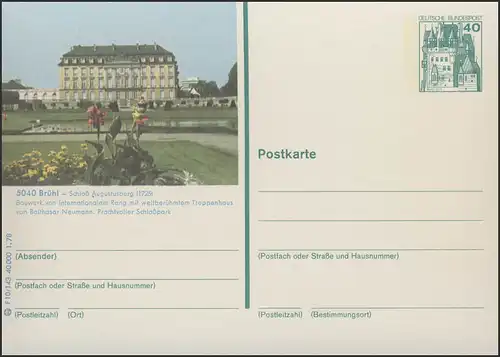 P125-f10/143 5040 Brühl, Schloß Augustusburg **