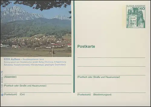 P125-f11/150 8233 Aufham, Ortsansicht und Berge **
