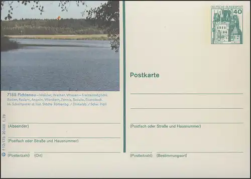 P125-f12/173 7188 Fichtanau, See ** 