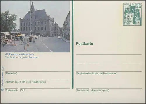 P125-f12/176 4192 Kalkar, Marktplatz **