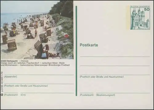P129-g2/030 2322 Hohwacht, Strandszene **