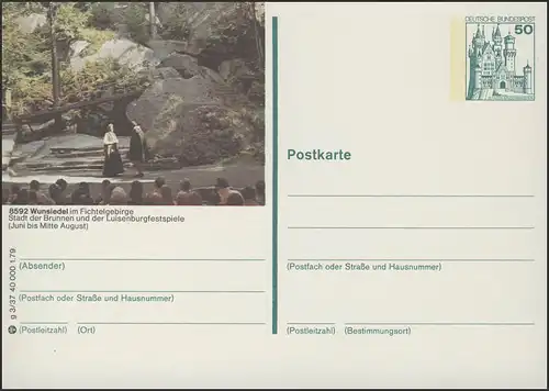 P129-g3/037 8592 Wunsiedel, Luisenburgfestspiele **