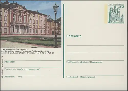 P129-g9/137 7520 Bruchsal, Barockschloß **
