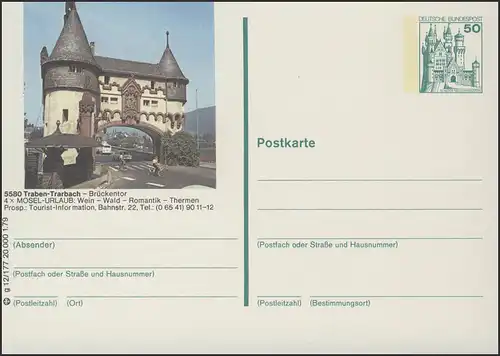 P129-g12/177 5580 Traben-Trarbach, Porte du pont **