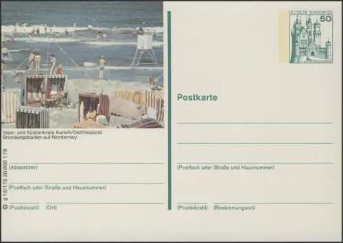 P129-g12/178 2960 Aurich/Norderney, Brandungsbaden **