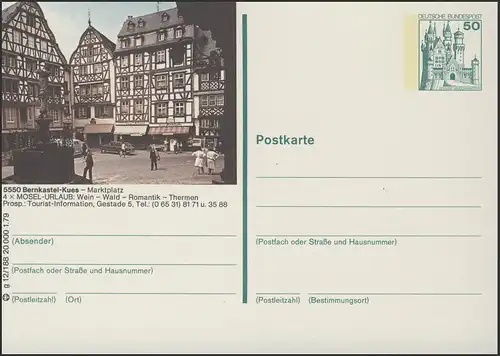 P129-g12/188 5550 Bernkastel-Kues, Marktplatz **