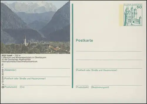 P129-g13/206 - 8221 Inzell, Teilansicht mit Bergen **
