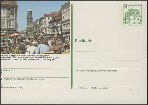 P130-h1/007 - 3400 Göttingen, Marktplatz **