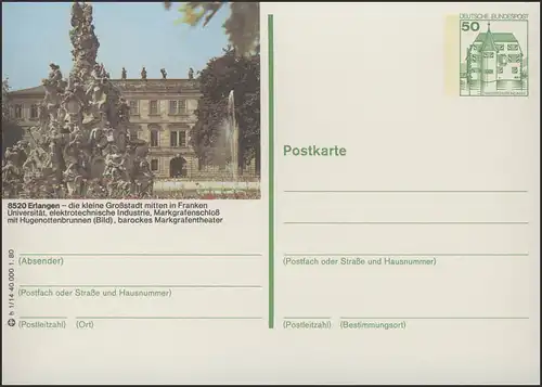P130-h1/014 - 8520 Erlangen, Markgrafenschloß **