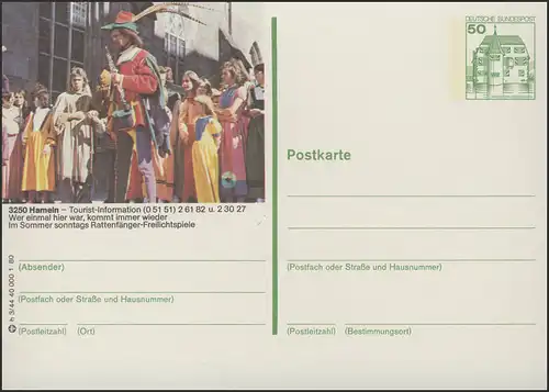 P130-h3/044 3250 Hameln, Rattenfänger Freilichtbühne **