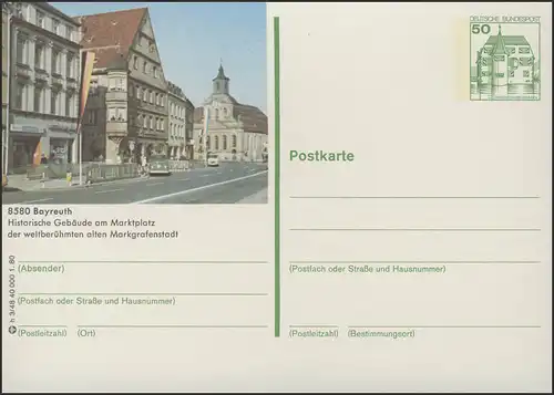 P130-h3/048 - 8580 Bayreuth, Rathaus **