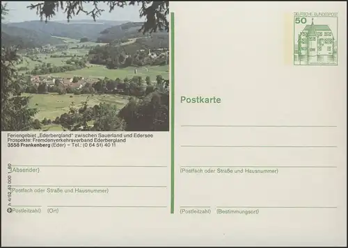 P130-h4/052 3588 Frankenberg/Eder, Panorama **