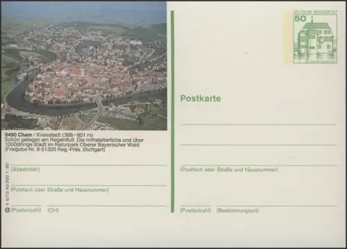 P130-h5/073 8490 Cham, Ortsansicht, postfrisch **