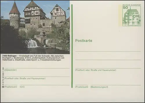 P130-h5/074 7460 Balingen, Zollernschloß **