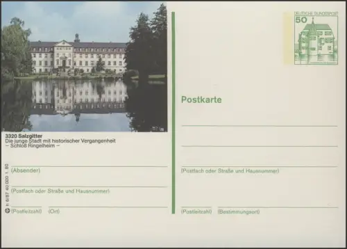 P130-h6/087 3320 Salzgitter, Schloss, postfrisch **