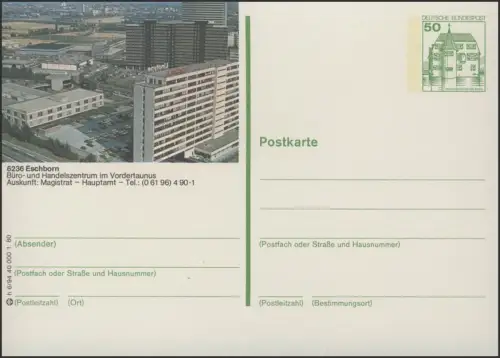 P130-h6/094 6236 Eschborn Stadtansicht, postfrisch **