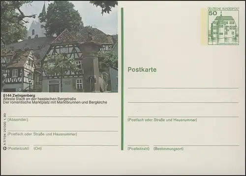 P130-h7/104 6144 Zwingenberg, Marktplatz **