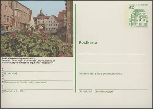 P130-h10/158 - 8822 Wassertrüdingen, Stadtansicht **