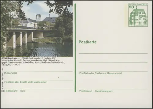 P130-h11/161 - 6630 Saarlouis, Brücke über Saaraltarm **