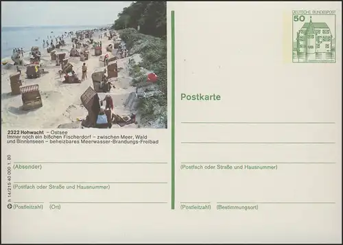 P130-h14/215 - 2322 Hohwacht, Strandszene **