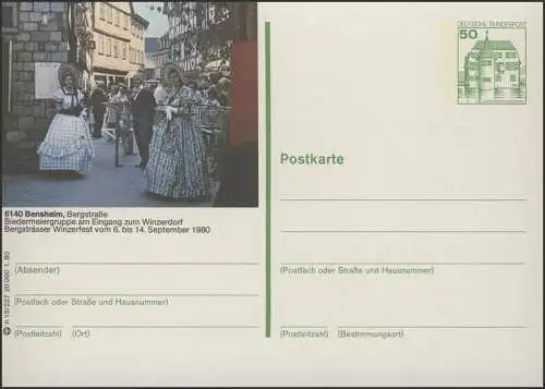 P130-h15/227 - 6140 Bensheim, Winzerfest **