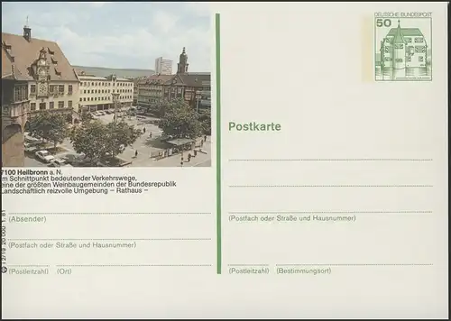 P134-i2/019 7100 Heilbronn/Neckar, Rathaus ** 