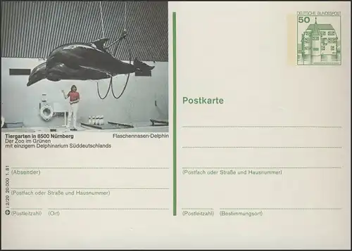 P134-i2/020 8500 Nürnberg, Tiergarten: Delphin **