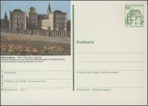 P134-i5/079 8630 Coburg, Schloß Ehrenburg **