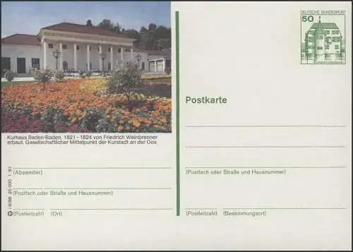 P134-i6/088 7570 Baden-Baden, Kurhaus **