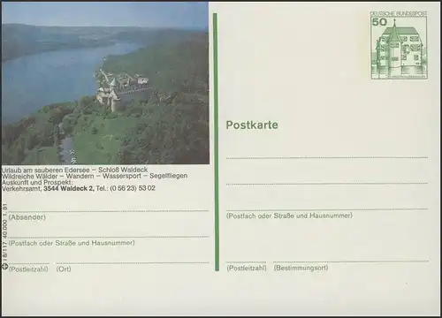 P134-i8/117 3544 Waldeck/Hessen - Château **