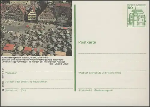 P134-i11/168 7300 Esslingen/Neckar - Wochenmarkt **