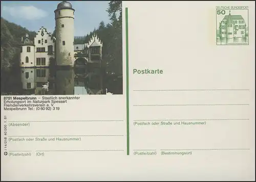 P134-i14/218 8751 Mespelbrunn - Château **