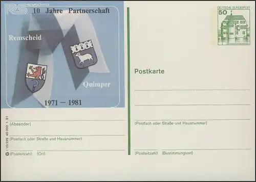 P134-i15/235 - 5630 Remscheid, Partenariat Quimper **