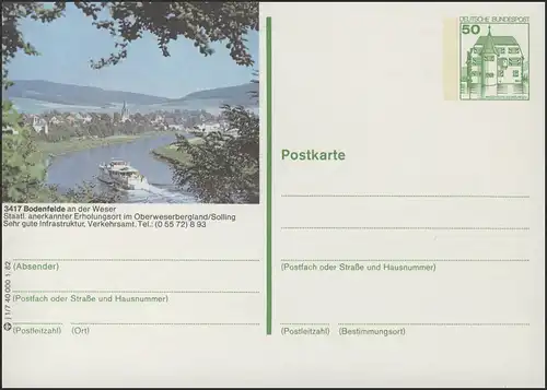 P134-j1/007 - 3417 Champ de terre, vue de la localité avec Weser **