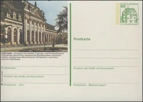 P134-j3/034 6400 Fulda/Hessen - Orangerie **