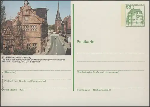 P134-j6/084 2213 Wilster - Rathaus und Stadtansicht **