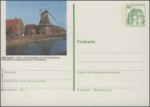 P134-j11/164 2960 Aurich - Fehnkanal mit Museum **