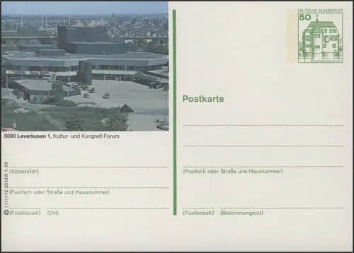 P134-j11/172 - 5090 Leverkusen 1, Kultur- und Kongress-Forum, postfrisch **