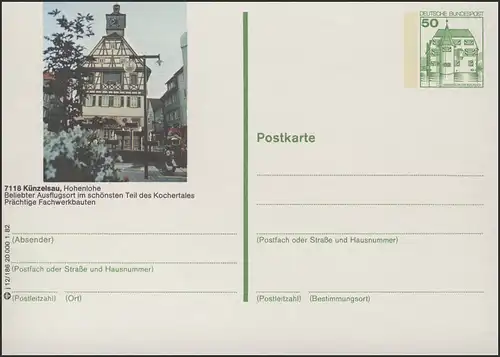 P134-j12/186 7118 Künzelsau - Rathaus **