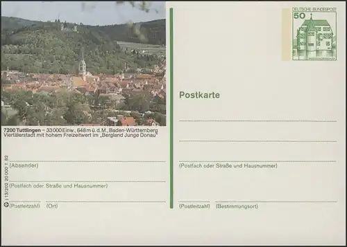 P134-j13/202 7200 Tuttlingen - Vue de la ville **